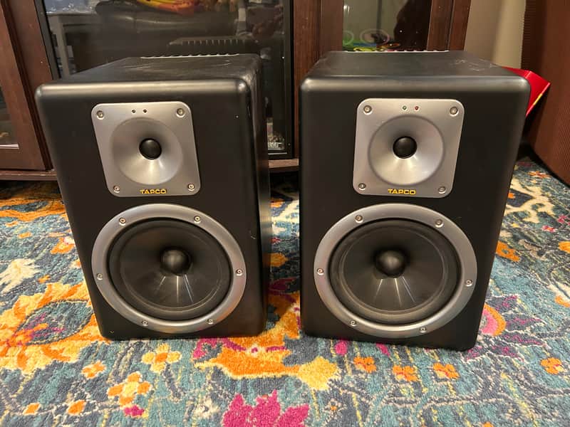 Tapco S-8 Active Studio Monitors. Mid 2000’s - Black image 1