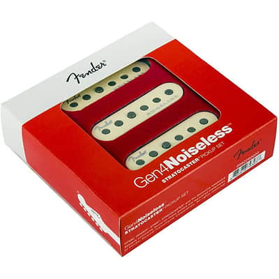 Genuine Fender GEN 4 Noiseless Stratocaster/Strat Guitar Pickup Set - AGED WHITE image 5