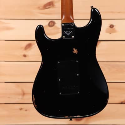 Fender Custom Shop Limited Roasted 1960 Dual Mag Stratocaster - Aged Black-CZ567439 image 7