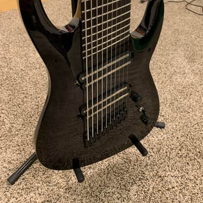 MINT - Agile 10 String Fan Fret Multi Scale Electric Guitar - Pendulum Pro 102730 EB CA Black Flame image 2