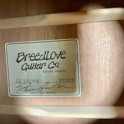 Breedlove SC20/MH 1997 - Steve Henderson - German Spruce - Mahogany image 13