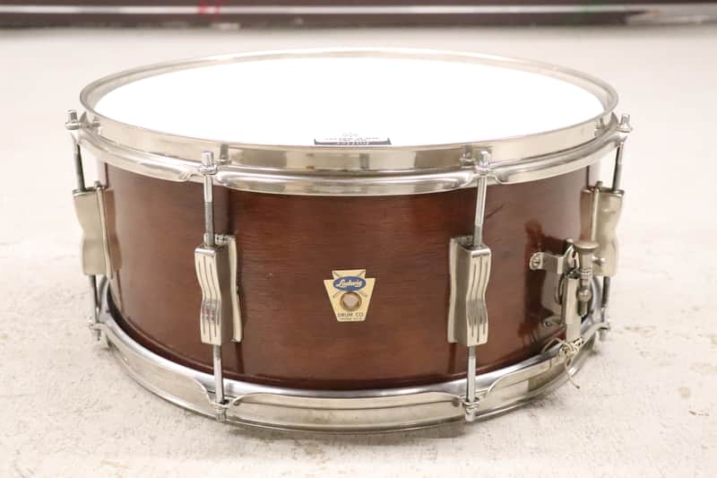 Ludwig Auditorium 6.5x15" 8-Lug Mahogany Snare Drum Vintage 1960's image 1