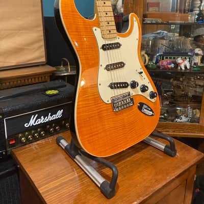 Fender Stratocaster Strat ST P/C Amber Flame Maple, Fender Custom Shop Custom '54 Pickups image 1