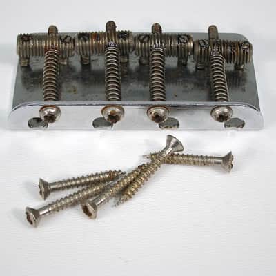 Vintage 1958-1964 Fender Precision Bass & Jazz Bass Bridge Complete Bridge with Saddles & Screws! image 2