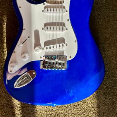SX VTG Vintage Series Candy Blue Stratocaster Left Handed image 1