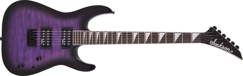 Jackson JS Series Dinky Arch Top JS32Q DKA HT Amaranth FB Transparent Purple Burst
