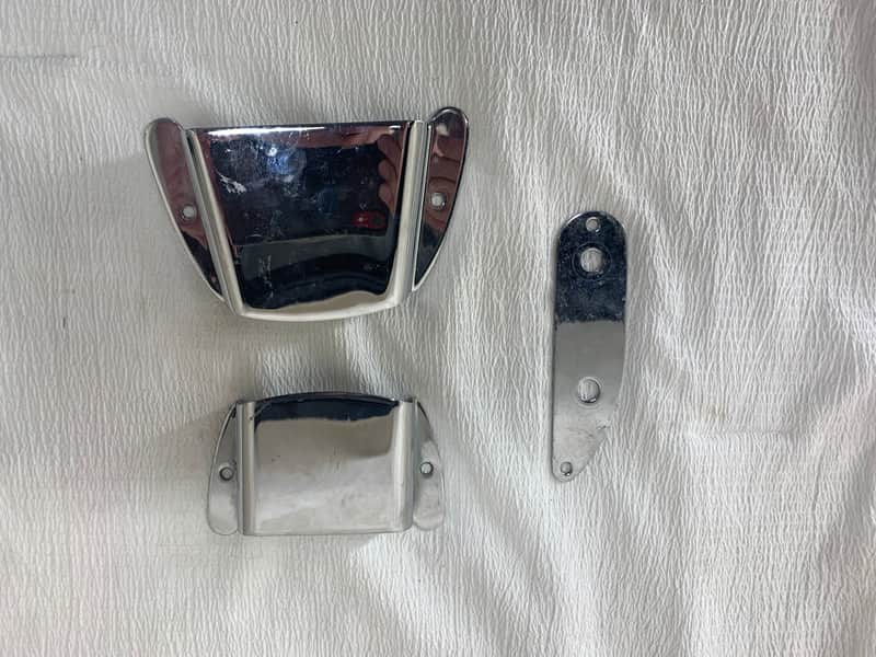 Fender Control Plate, Bridge Cover, Pickup Cover for Telecaster Bass 1968 - Chrome image 1