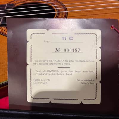 Alhambra Model 11C, Serial Number 000187 - Natural high-gloss image 4