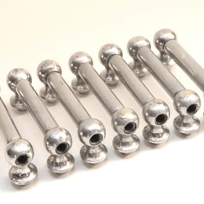 (7) Original Ludwig Nickel Plated Tube Lugs for Wood Shell Snare Drum, Set of Seven, 2  7/16" Length, Mounting Hardware / 1920s-30s image 8