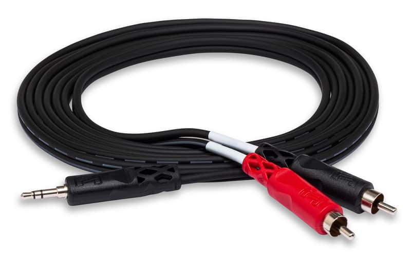 Stereo Breakout, 3.5 mm TRS to Dual RCA, 3 feet length image 1