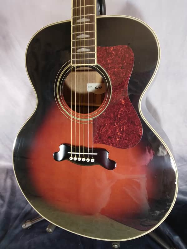 Yamaha Rare CJ12 Country Jumbo Acoustic Guitar 1990 - Dark Tobacco