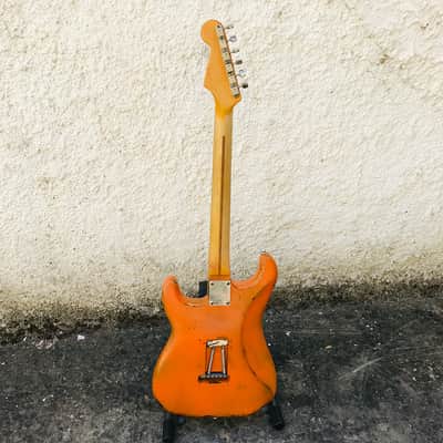 Fender Stratocaster Orange Relic Electric Guitar (Assembled) 1990s image 10