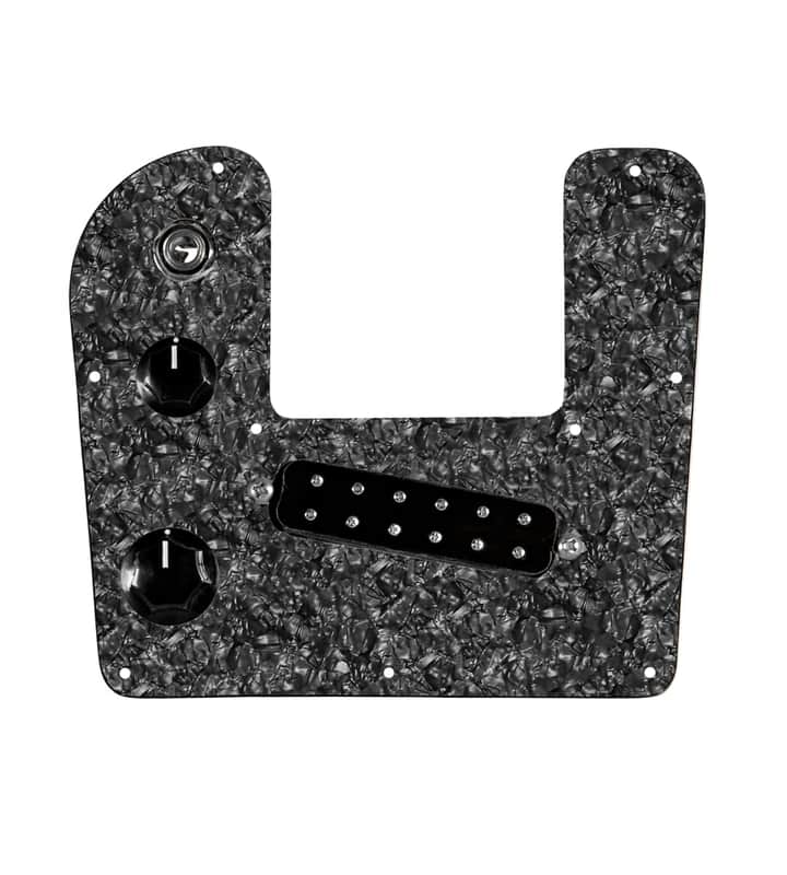 920D Custom Rogue Lap Steel Loaded Pickguard With A Black Polyphonics Pickup and Black Pearl Pickguard image 1