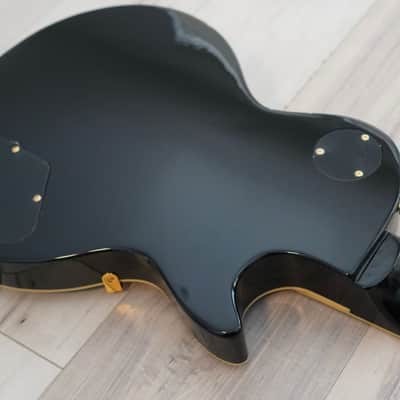 AIO SC77 Left Handed Electric Guitar - Solid Black *Cream Inlay w/SKB-56 Hard Case imagen 16