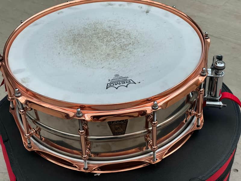 One of a Kind Ludwig "The Chief" Limited Edition Supraphonic 5.5x14" 10-Lug Titanium Snare Drum with Dunnett R4-L Strainer 2010s - Polished Titanium