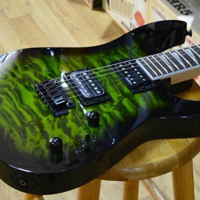 Jackson JS Series Dinky JS20 DKQ 2PT Electric Guitar Trans Green Burst image 8