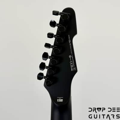 ESP LTD Phoenix-7 Baritone Black Metal 7-String Electric Guitar - Black Red Burst Satin image 16