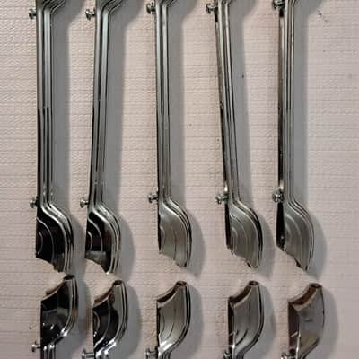 Premier Bass Drum Lugs Art Deco Style Pre 1969. - 10 In Total..Chrome..Worldwide Shipping image 3