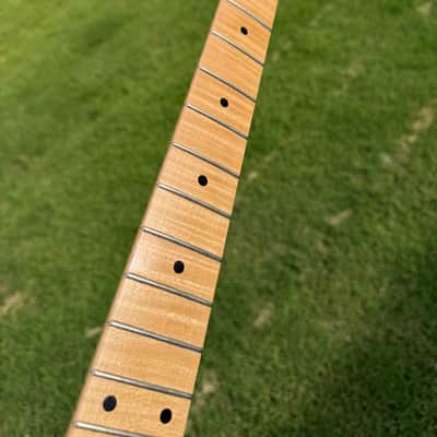 Guitar Mill AAA Flame Maple T-Style neck with nitro finish. image 5