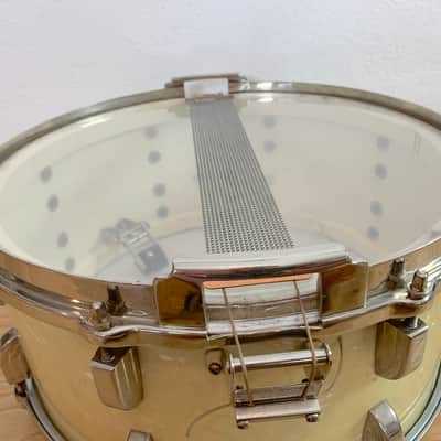 Leedy Broadway Standard Snare Drum 1940s White Marine Pearl Super Clean image 14