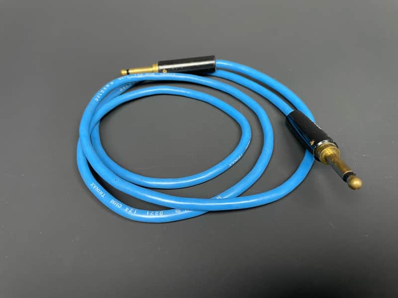 Vintage Belden 9271 Twinax Instrument Cable Blue w/ PJI-047B Connectors image 1
