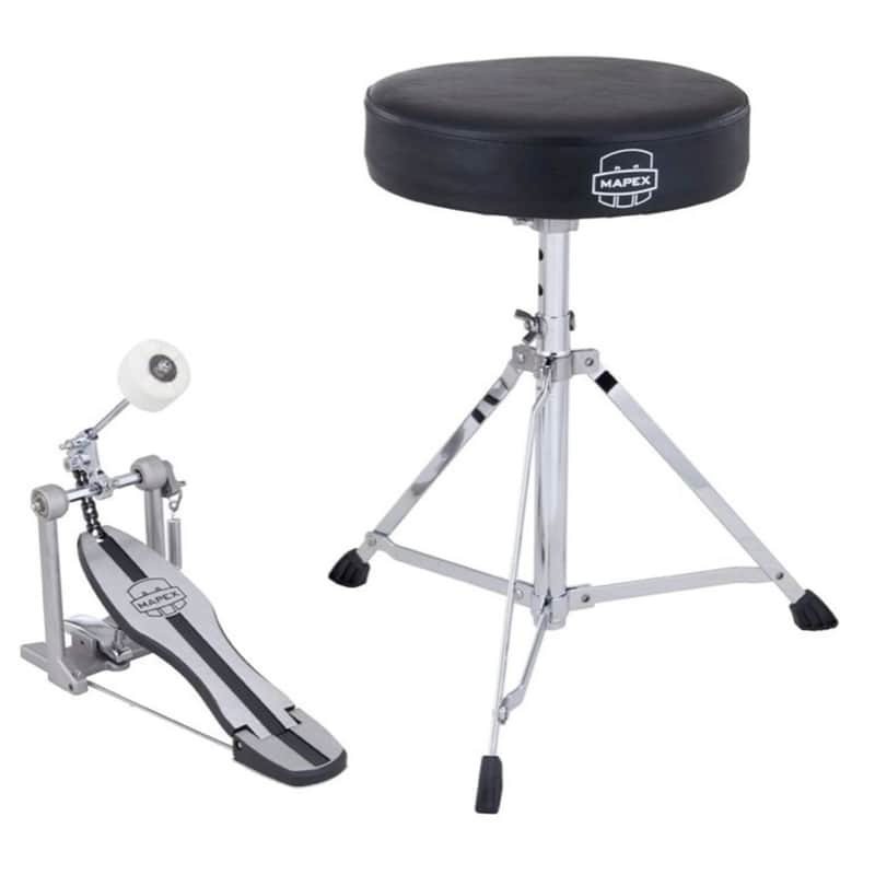 Mapex P250 Bass Drum Pedal and T400 Throne Package image 1