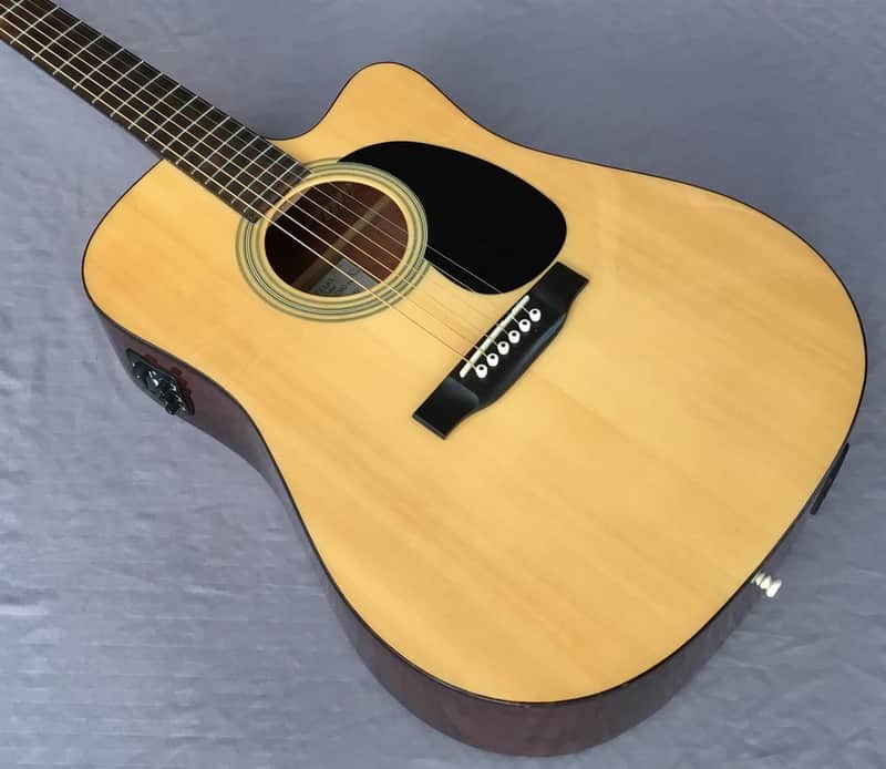 Recording King RD-06-CE 06 Series Solid Top Cutaway Dreadnought with Pickup Natural Gloss image 1