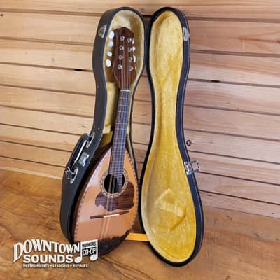 1970s Made in Japan Conqueror CM-815 Bowl-Back Mandolin with Hard Case - Natural, 1lbs 9oz image 2