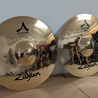Zildjian 14" A Custom Hi-Hat Cymbals (Pair) 1991 - Present - Brilliant image 2