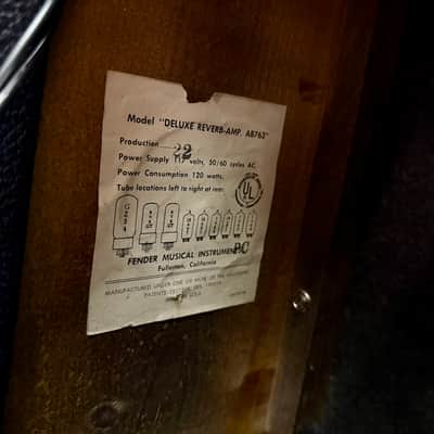 [Collector Grade] 1966 Fender Deluxe Reverb AB763 — All-Original image 8