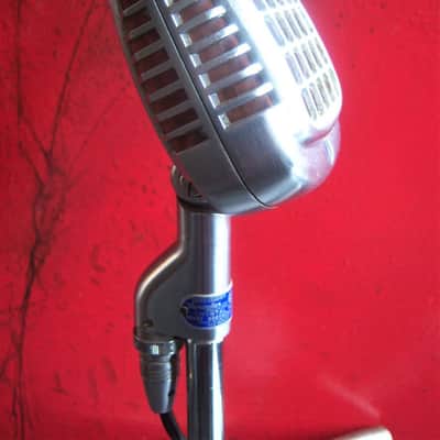 Vintage 1940's Shure 737A crystal microphone Satin Chrome w cable and data sheet image 4