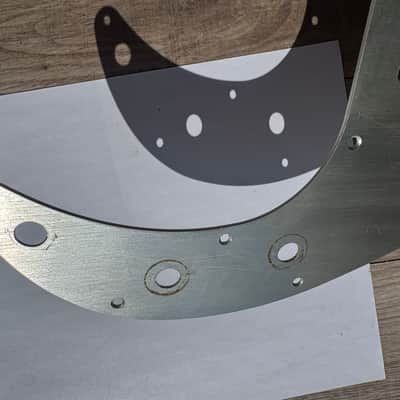62 Fender Precision USA 13 Hole pickguard pattern Relic / Aged Silver Aluminum 1962 64 71 image 2