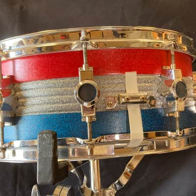 CB-700 - Red, White, Blue 1976 "Bicentennial Edition" 5.5x14" 10-Lug Steel Snare Drum image 7