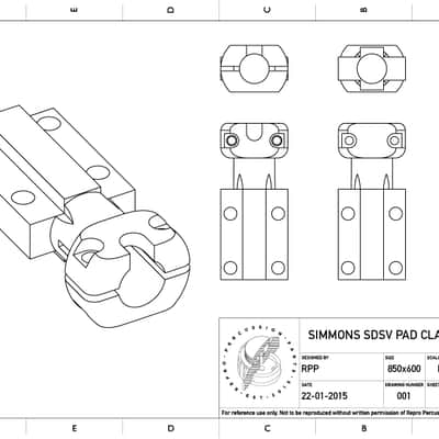 Reproduction Simmons SDSV Pad Clamp image 3