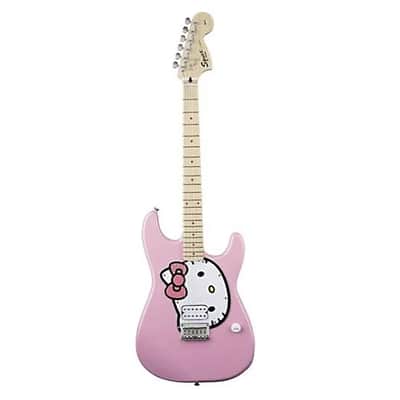 Squier Hello Kitty Stratocaster ハローキティ Squier Hello Kitty Stratocaster Electric Guitar Black | Guitar Center