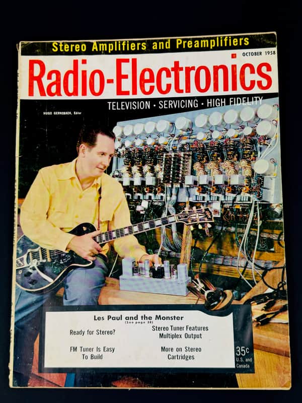 Radio-Electronics Magazine, Les Paul Cover, Super Rare Survivor 1958 image 1