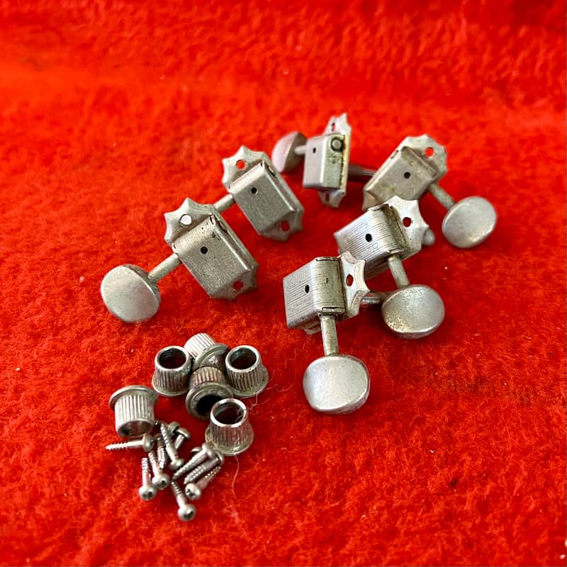 Kluson Double line patent guitar tuners 1960’s - Nickel original vintage USA Gibson Rickenbacker Martin image 1