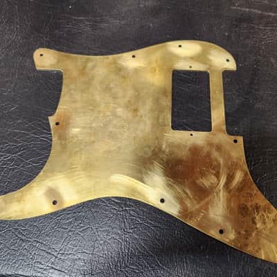 Charvel Brass pickguard 1970s Lacquered Brass image 2