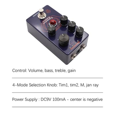 Overdrive Guitar Effect Pedal 4 Mode Switch image 4