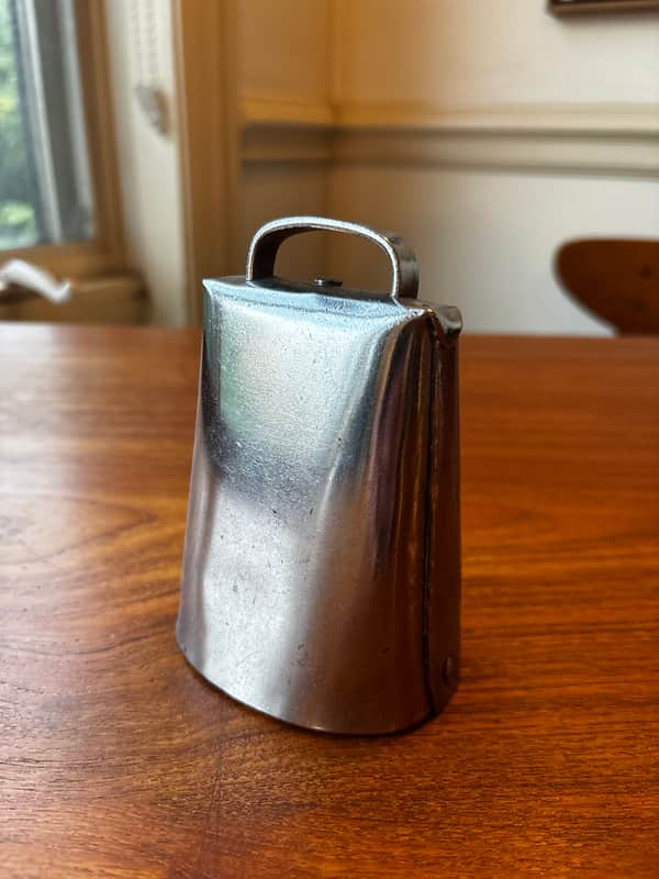 Vintage 1900s 4" Steel Cowbell Unmarked - See Video! image 1