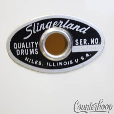 Slingerland 20x18"White Gloss Pearl 3Ply Mahogany Floor Tom/Bass Drum Vintage70s image 2