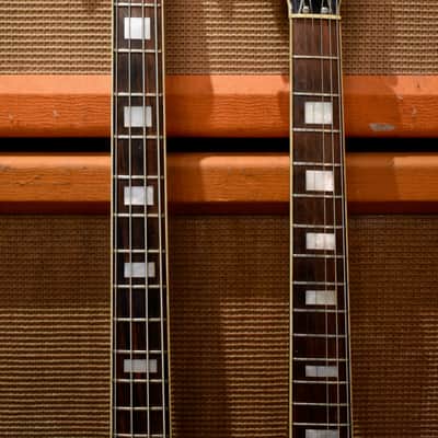 Vintage 1970s Baro Double Neck 4/6 String Guitar Bass Custom Luthier Instrument Gibson Style image 4