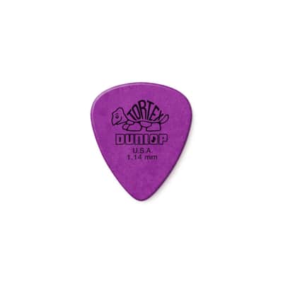 Dunlop JD-418P1.14 Tortex Standard Picks 12-Pack 1.14mm (Purple) - Set of Picks image 1