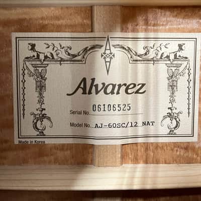 Alvarez AJ-60SC/12 12-String Acoustic/Electric Guitar image 21