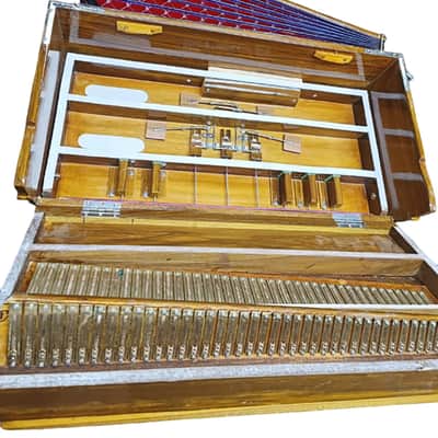Superbrass Calcutta Fixed Design (non-folding) Professional Teak Wood Harmonium w Palitana Reeds. USA TARIFF INCLUDED image 4
