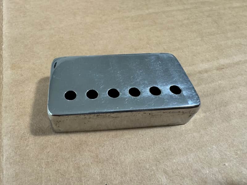 Gibson Vintage 1960's Chrome Patent # Pickup Cover ES SG 1965 1966 1967 1968 1969 image 1