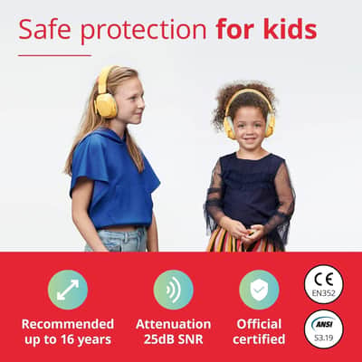 Alpine Hearing Protection Muffy Headphones for Kids Yellow image 4