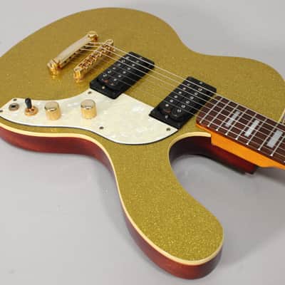 Musicvox Spaceranger Gold Sparkle "Goldmember" Electric Guitar image 9