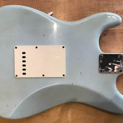 Fender® Custom Shop Beatle Spec 1961 Relic Stratocaster Electric Guitar 2017 Sonic Blue image 3