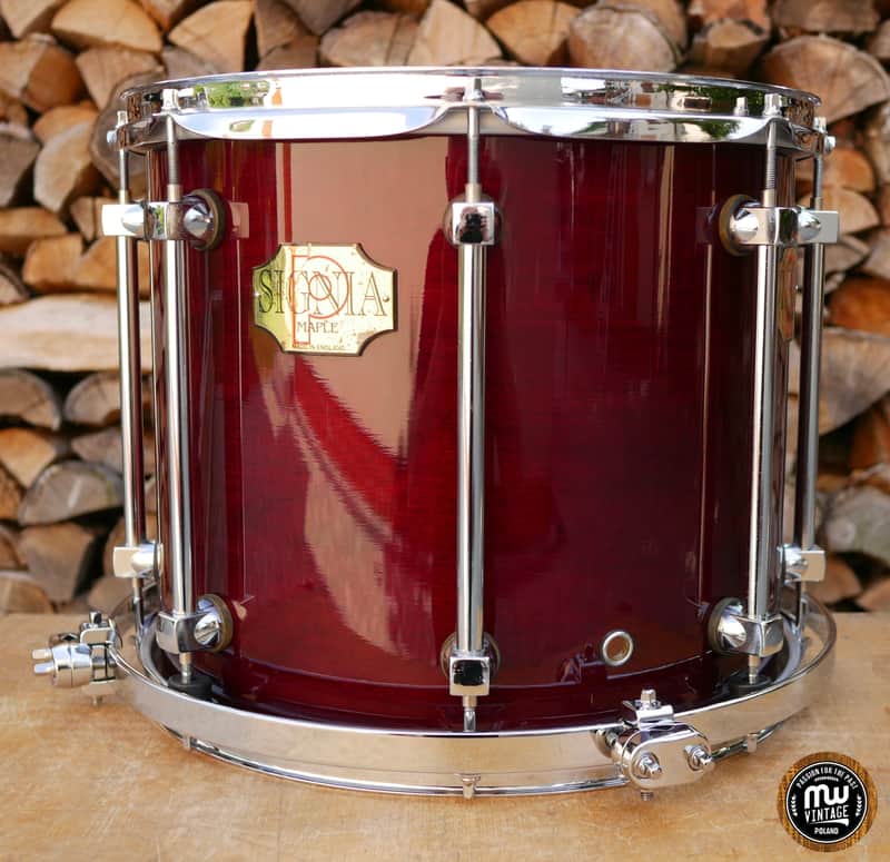 Immagine Premier SIGNIA Maple Tom Floor Tom 14" x 12" Cherry Wood UK Made - 1